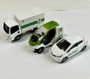 【中古レア】トミカ セブンイレブン セット いすゞ ELF エルフ ISUZUトラック/TOYOTA トヨタVitzヴィッツ コムス TOMICA コラボ