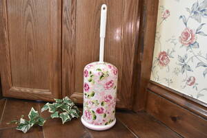 C-PAC5* conditions attaching free shipping . have! approximately 13×40* rose pattern * toilet brush set *D* rose pattern * stylish * pretty * sanitary supplies * toilet cleaning 