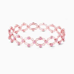 Rose Gold Bracelet with Royal Pink Stone