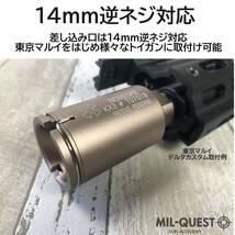 NOVESKE FIRE PIG ノベスケ フラッシュハイダー 14mm逆ネジ対応 ダークアース(タンカラー)TAN KX3 MILQUEST ミルクエスト 流速カスタム_画像3