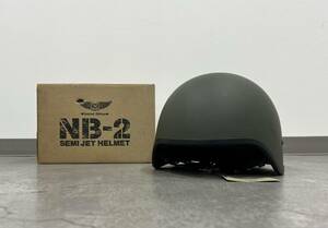 CYH12 新品未使用 レア ヘルメット 当時物 旧車 レトロ ビンテージ　本革　NB-2 OGK ハーフヘルメット　半ヘル　レザー　カーキ 長期保管品