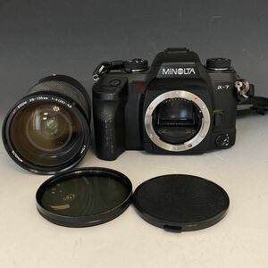 MINOLTA α-7 ミノルタ フィルム 一眼レフ カメラ、レンズ AF ZOOM28-135㎜　動作未確認　中古品　ジャンク品扱い