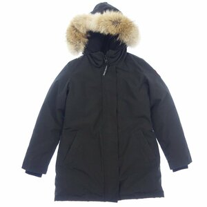  ultimate beautiful goods * Canada Goose down jacket 3037LA Victoria parka lady's size M black CANADA GOOSE[AFA8]