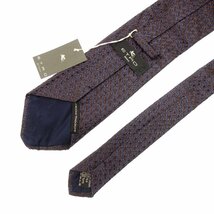 1円スタート★美品◆エトロ ネクタイ シルク混 ネイビー×ブラウン系 ETRO LA NUOVA TRADIZIONE【AFI19】_画像3