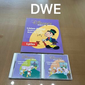 お値下げ】ディズニー 英語 リッスン　アロング Bedtime Songs Wake-Up Songs CD2枚 本　DWE