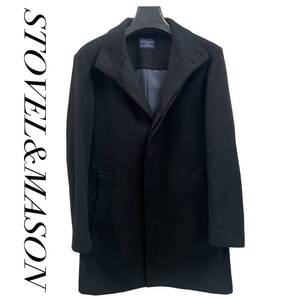 ☆★【極美品】STOVEL & MASON ストーベルアンドメイソン チェスターコート ロング ミディ フォーマル ブラック サイズS★☆