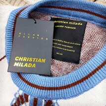 一枚限定EU製・定価7万★christian milada・ミラノ発・ニットワンピース★高品質ウール ソフト 暖か トレンド キレイめ レディース S/34_画像10