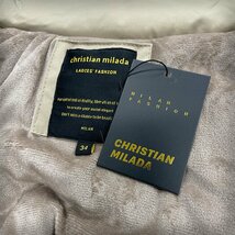 ★★定価5万★christian milada・ミラノ発・中綿ジャケット★コットン100％ 肉厚 防寒防風 高級毛皮ファー ふんわり ミディアム丈 M/36サイ_画像10