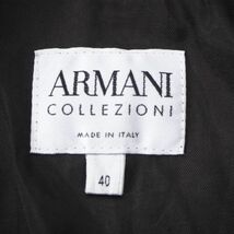 4-YA009【美品】アルマーニコレツィオーニ ARMANI COLLEZIONI ピュアリネン ジャケット ダークカーキ 40 レディース_画像6