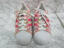 Y.24.A.26　SY　☆　靴　レディース　スニーカー　adidas　SUPERSTAR　23.0㎝　ピンク他　USED　☆_画像1