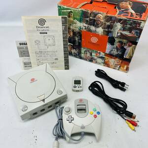 ☆1円〜☆ SEGA セガ Dreamcast ドリームキャスト 本体 コントローラー ビジュアルメモリ 取扱説明書 箱付き 一式 セット ドリキャス DC ③