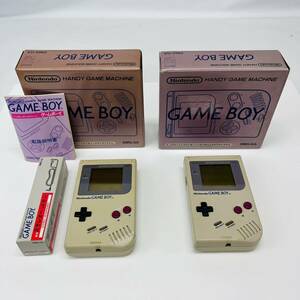 ☆1円〜☆ 任天堂 ニンテンドー 初代 ゲームボーイ 本体 箱付き まとめて 2台 セット Nintendo GAME BOY GB レトロゲーム 動作確認済み