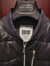 最高峰レザーダウン※定価32万◆イタリア・ミラノ発*BOLINI*ダブルジッパー*極地防寒*肉厚・本革ダウンジャケット*イタリア46/Mサイズ_画像3