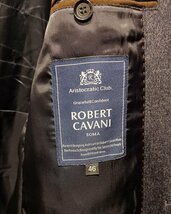 最高峰*定価25万◆イタリア*ローマ発*ROBERT CAVANI/ロベルトカバーニ*最上級バージン‐ウール・100% virgin wool・紳士ジャケット*46/M灰_画像7