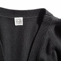 M4836P　▼toteme トーテム ドゥーズィエムクラス▼　RAGLAN-SLEEVE WOOL カーディガン 黒 オーバーサイズ ウールニット 23SS 秋冬 rb_画像2