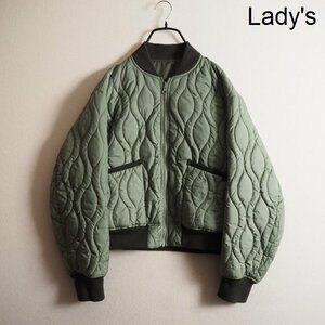 M6028P　▼LAVENHAM ラベンハム × Ray BEAMS ビームス▼ Quilt Jacket リバーシブル キルティングジャケット ブルゾン カーキ 38 秋冬 rb