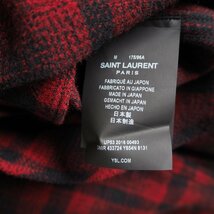 M6408P　▼SAINT LAURENT PARIS サンローランパリ▼　16AW エディスリマン期 ウール ウエスタンシャツ 赤黒オンブレチェック M 秋冬 rb mks_画像7