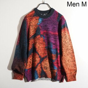 M6215P VPS Paul Smith Paul Smith V Abstract Floral crew neck cotton knitted multi M / flower floral print summer spring ~ autumn rb mks