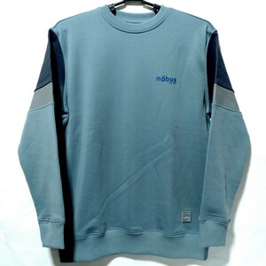 特価/未使用【サイズ=M】mobus/モーブス/メンズ/裏毛/スウェット/トレーナー/胸囲=88～96cm/blue.gray