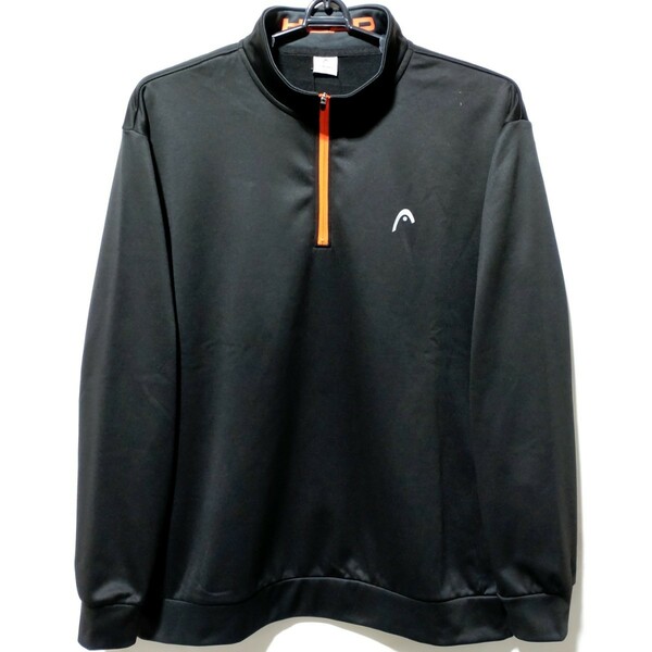 特価/未使用【サイズ=4L(3XL)】HEAD/ヘッド/メンズ/裏起毛/ジャージ/ハーフジップ/プルオーバー/抗菌防臭/胸囲=110~118cm/black