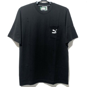 特価/未使用【サイズ=M】puma/プーマ/メンズ/ポケット付き/半袖/Tシャツ/胸囲=89～95cm/black