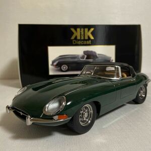 ★KKスケール／KK scale ：1/18 ジャガー Eタイプ カブリオレ／ JAGUAR E-Type Cabrio Series 1 RHD クローズトップ 1961 ダークグリーン 