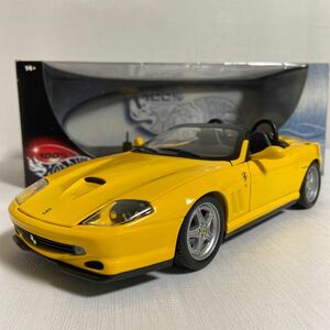 ★ホットウィール／Hot WHeeLs：1/18 ★ フェラーリ 550 バルケッタ ピニンファリーナ／FERRARI 550 Barchetta Pininfarina (Yellow) used