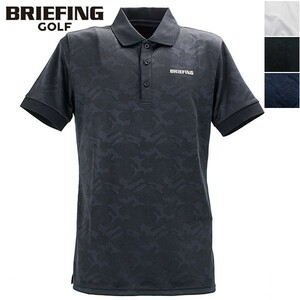 新品国内正規Мサイズ　ブリーフィング ゴルフ カモ ジャガード ポロ BRIEFING GOLF MS CAMO JQ POLO BBG231M03 BRG　日本製カラーGRAY