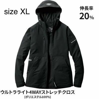 新品未使用　ブラック　size XL バートル 長袖ジャケット パーカー 秋冬 フーディジャケット 9505 男女兼用 ストレッチ スポーツ BURTLE