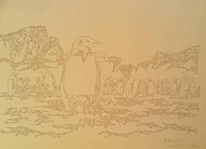 皇帝ペンギン! 切り絵原画制作セット・縁起物作品展にどうぞ！