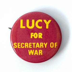 【Vintage】LUCY FOR SECRETARY OF WAR バッジ SNOOPY スヌーピー