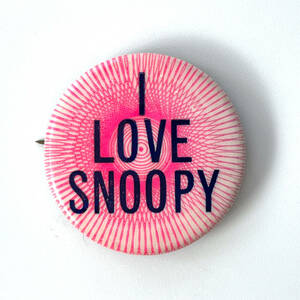【Vintage】I LOVE SNOOPY バッジ SNOOPY スヌーピー