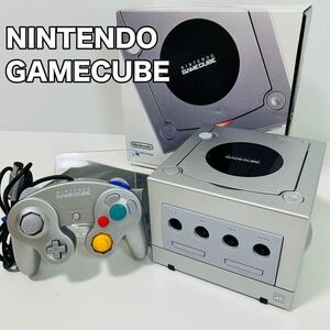 極美品 ニンテンドー GAME CUBE ゲームキューブ 本体 コントローラー シルバー レトロゲーム NINTENDO 任天堂 DOL-001 002 003