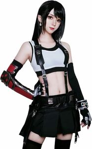 61i2316　[NSPSTT] ティファ コスプレ 格闘服 FF7 コスプレ衣装 イベント仮装 ティファ コスチューム 全アクセサリー付き GC760A