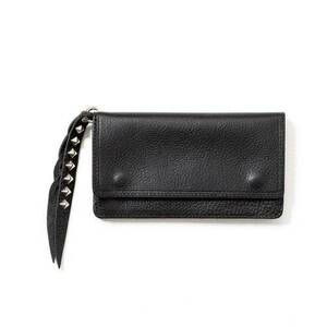 ※新品未使用 CALEE キャリー PLANE LEATHER LONG WALLET ＜STUDS CHARM＞ レザーロングウォレット