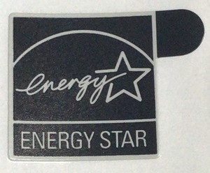 ■新品・未使用 ■10枚セット 【ENERGY STAR黒】エンブレムシール　【16*16㎜】送料無料・追跡サービス付き☆P302