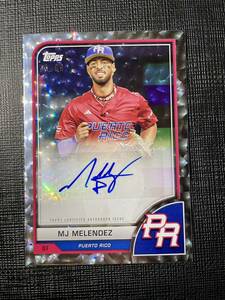 /99枚限定 MJ メレンデス wbc Topps world baseball classic 2023 mj melendez ロイヤルズ /99シリアル auto 直筆サインカードプエルトリコ