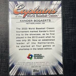 ザンダー・ボガーツ Topps world baseball classic 2023 xander bogaerts captains パドレス ダルビッシュ有同僚 オランダ代表 インサートの画像2