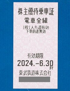 東武鉄道　株主優待乗車証　26枚セット　2024.6.30迄　普通郵便無料　