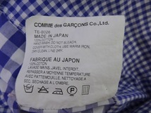 tricot COMME des GARCONS トリコ コムデギャルソン 丸襟チェックシャツ パープル、ホワイト 綿100% M TE-B026 AD2009_画像10