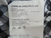 tricot COMME des GARCONS トリコ コムデギャルソン 長袖丸襟チェック切替シャツ ホワイト、ブラック M TM-B027 AD2013_画像7