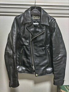 カドヤ　KADOYA　ヘッドファクトリーHeadfactory　ダブルライダース　メリデン　黒　サイズ　L