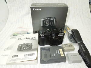 CANON　Powershot　G11　美品　動作品　防湿庫保管　ワンオーナー　電池、充電器　元箱取説CDケーブル付　