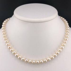 E01-3905 アコヤパールネックレス 6.5mm~7.0mm 41cm 30g ( アコヤ真珠 Pearl necklace SILVER )