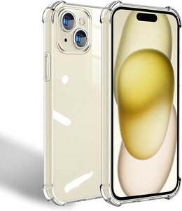 「JCJCLY」ケース iPhone 15 Plus 用の ケース【アイフォン15プラス クリア ソフトカバー 柔軟 透明TPU