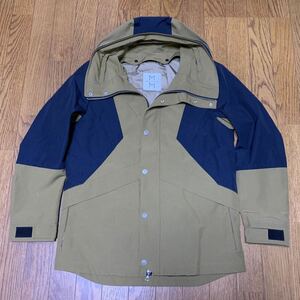 最終値下げ!★即決あり★極上美品★MEN'S MELROSE 2WAY マウンテンパーカーtype ジャケット L カーキ×黒★メーカーサンプル品★少々難あり