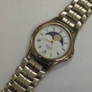 [ regular operation goods ] Seiko QZ Alba urban moon phase men's wristwatch 