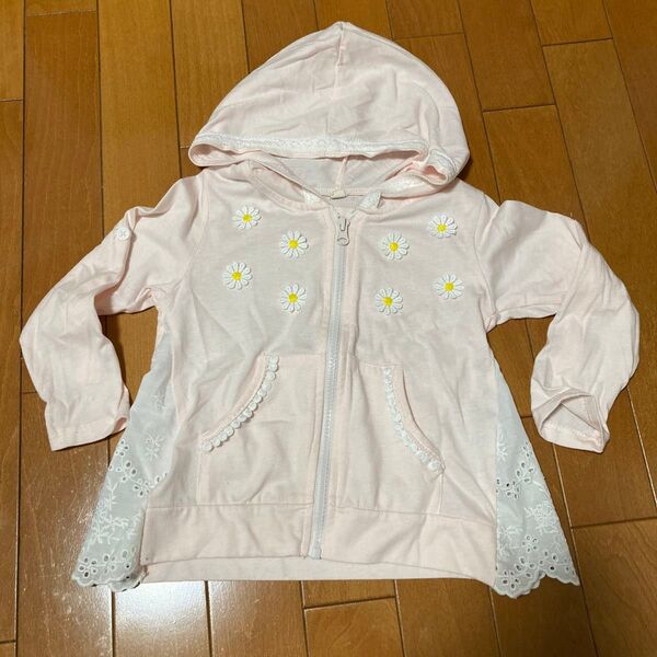 薄手 パーカー ジップアップ サイズ100センチ
