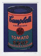 アンディ・ウォーホル 証明書 シルク 直筆サイン「Campbell's Soup　17/250」_画像2