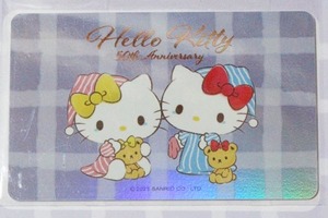 国内発送 台湾 悠遊カード サンリオ ハローキティ 50周年記念 未来 格子 HELLO KITTY MRT IC 交通 バス 電車 自転車 UBIKE EasyCard 50TH